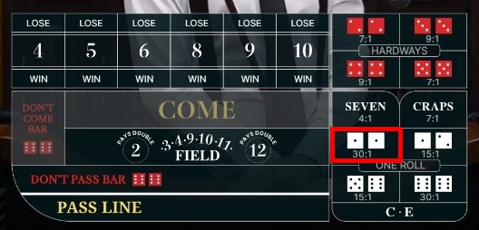 クラップス ルール（賭け方の種類）